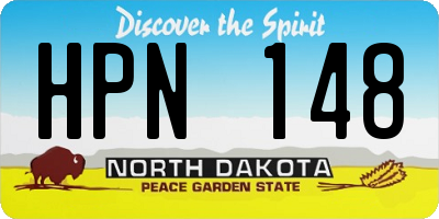 ND license plate HPN148