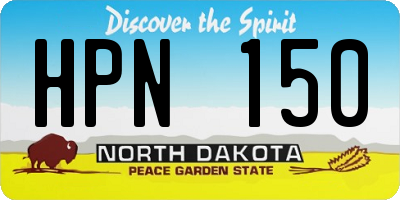 ND license plate HPN150