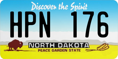 ND license plate HPN176