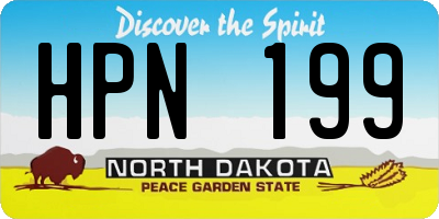 ND license plate HPN199