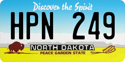 ND license plate HPN249