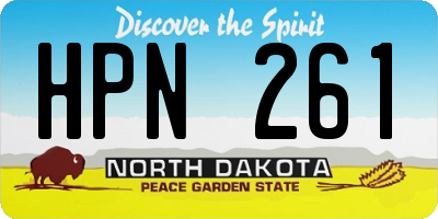 ND license plate HPN261