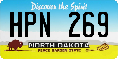 ND license plate HPN269