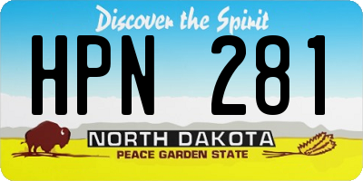 ND license plate HPN281