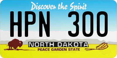 ND license plate HPN300