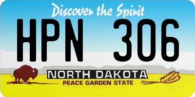 ND license plate HPN306