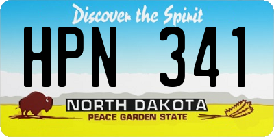 ND license plate HPN341
