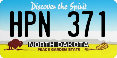 ND license plate HPN371