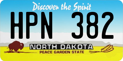 ND license plate HPN382