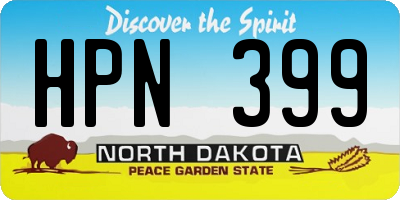 ND license plate HPN399
