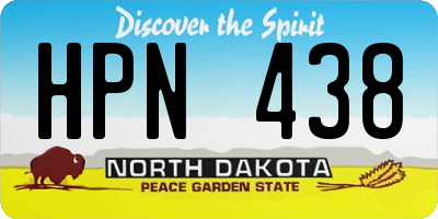 ND license plate HPN438