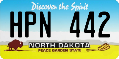 ND license plate HPN442