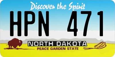 ND license plate HPN471