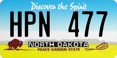 ND license plate HPN477