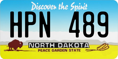 ND license plate HPN489