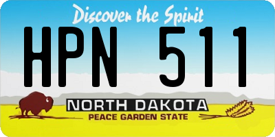 ND license plate HPN511