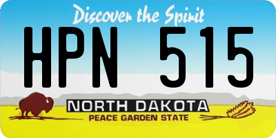 ND license plate HPN515