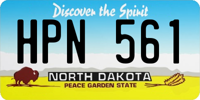 ND license plate HPN561
