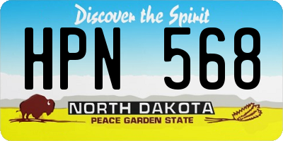 ND license plate HPN568