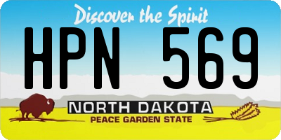 ND license plate HPN569