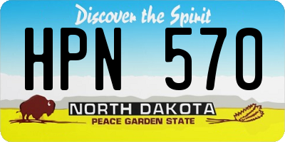 ND license plate HPN570