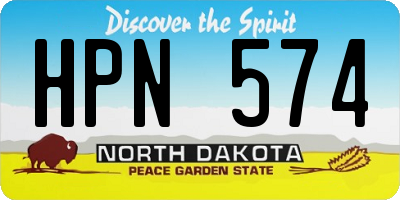 ND license plate HPN574