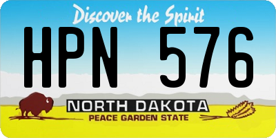 ND license plate HPN576
