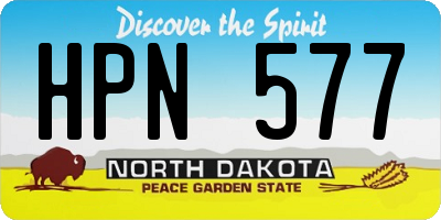 ND license plate HPN577