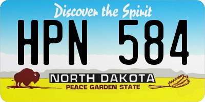 ND license plate HPN584