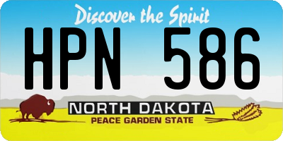 ND license plate HPN586