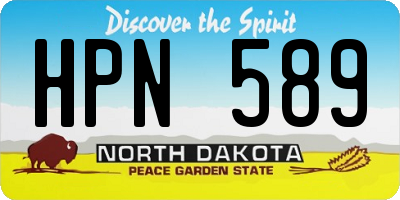 ND license plate HPN589