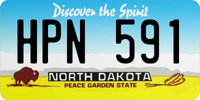 ND license plate HPN591