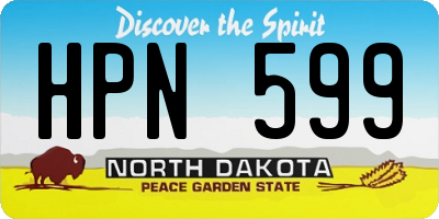 ND license plate HPN599