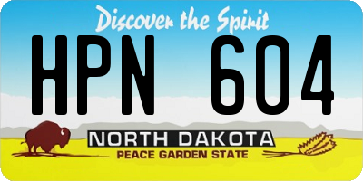 ND license plate HPN604