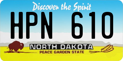 ND license plate HPN610