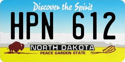 ND license plate HPN612