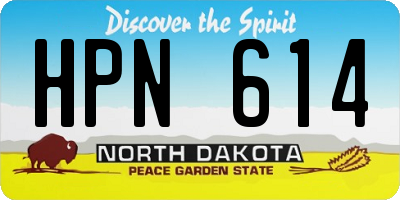 ND license plate HPN614