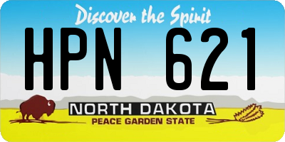 ND license plate HPN621