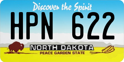 ND license plate HPN622