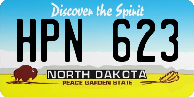 ND license plate HPN623