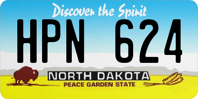 ND license plate HPN624