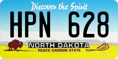 ND license plate HPN628