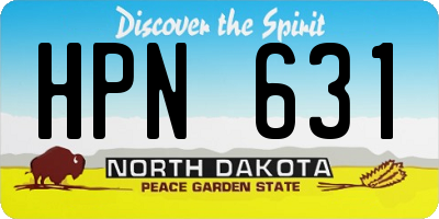 ND license plate HPN631