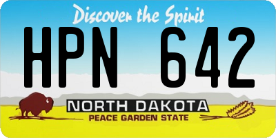 ND license plate HPN642