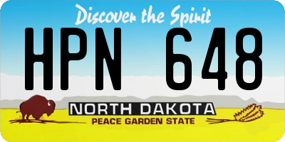 ND license plate HPN648