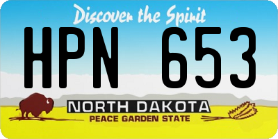 ND license plate HPN653