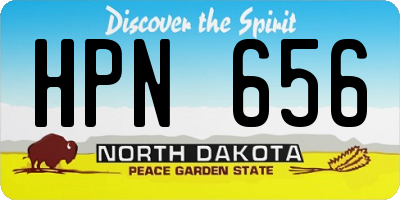 ND license plate HPN656
