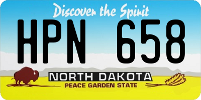 ND license plate HPN658