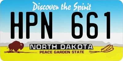 ND license plate HPN661
