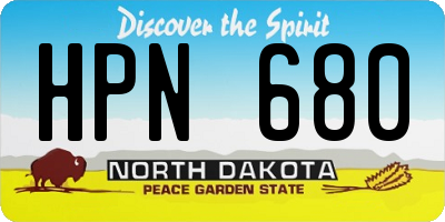 ND license plate HPN680